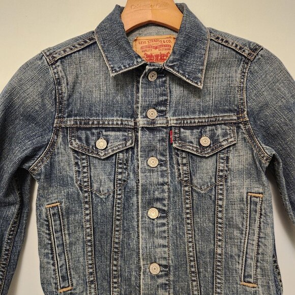 Levis Denim Jacket Trucker Blue Jean Womens Size Small Button Up 57511 - Picture 4 of 14
